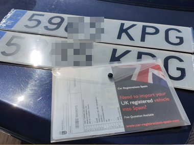 New Spanish "KPG" number plates and vehicle documentation New Spanish plates and documentation